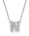 Roberto Coin 18k White Gold Initial Love Letter Pendant Necklace With Diamonds, 16