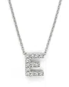 Roberto Coin 18k White Gold Initial Love Letter Pendant Necklace With Diamonds, 16