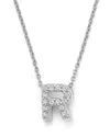 Roberto Coin 18k White Gold Initial Love Letter Pendant Necklace With Diamonds, 16