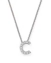 Roberto Coin 18k White Gold Initial Love Letter Pendant Necklace With Diamonds, 16
