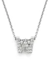 Roberto Coin 18k White Gold Initial Love Letter Pendant Necklace With Diamonds, 16