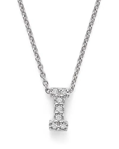 Roberto Coin 18k White Gold Initial Love Letter Pendant Necklace With Diamonds, 16