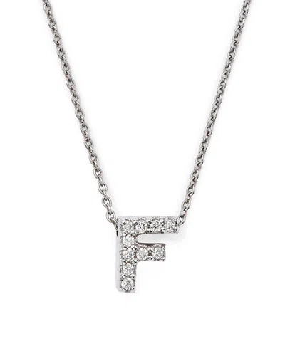 Roberto Coin 18k White Gold Initial Love Letter Pendant Necklace With Diamonds, 16 In F