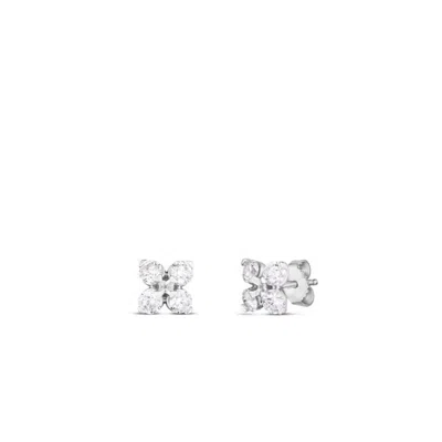 ROBERTO COIN ROBERTO COIN 18K WHITE GOLD LOVE IN VERONA DIAMOND STUD EARRINGS - 111465AWERX0