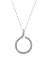 Roberto Coin 18k White Gold Marquesa Diamond Swirl Pendant Necklace, 25-27 In Gold
