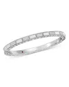 Roberto Coin 18k White Gold Mosaic Cluster Bangle Bracelet In White Gold
