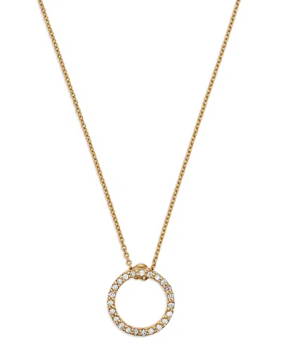 Roberto Coin 18k White Gold Or Yellow Gold And Diamond Extra Small Circle Necklace, 16-18