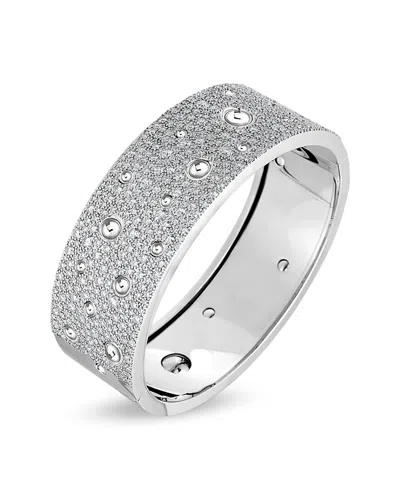 Roberto Coin 18k White Gold Pois Mois Diamond Luna Bangle Bracelet