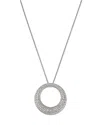 Roberto Coin 18k White Gold Scalare Diamond Circle Pendant Necklace, 16-18 In White