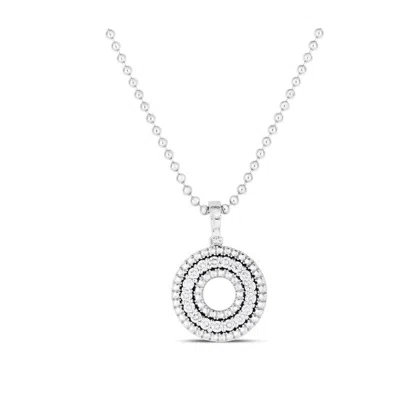 Roberto Coin 18k White Gold Siena Medium Diamond Circle Necklace - 111474awchx0