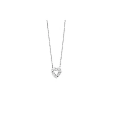 Roberto Coin 18k White Gold Tiny Treasures Diamond Baby Heart Pendant