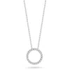 Roberto Coin 18k White Gold Tiny Treasures Diamond Circle Pendant 12mm 0.09 Ct In White