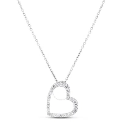 Roberto Coin Women's Tiny Treasures 18k White Gold & Diamond Heart Necklace