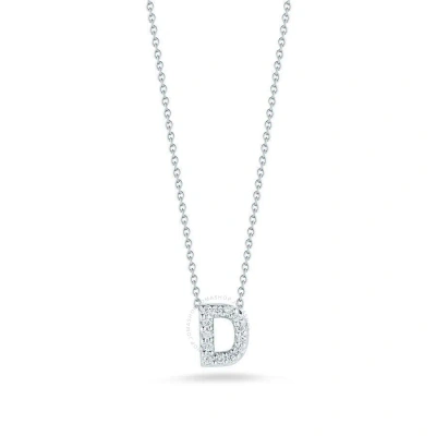 Roberto Coin 18k White Gold Tiny Treasures Diamond Letter D Pendant