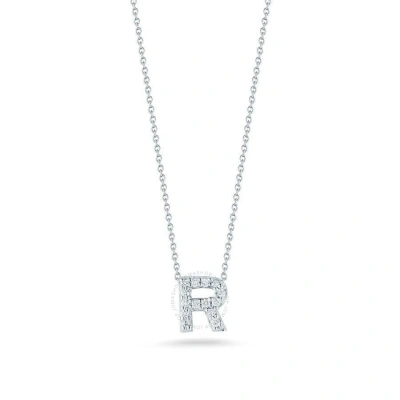 Roberto Coin 18k White Gold Tiny Treasures Diamond Letter R Pendant