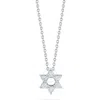 Roberto Coin 18k White Gold Tiny Treasures Diamond Star Of David Necklace In White