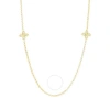 ROBERTO COIN ROBERTO COIN 18K YELLOW GOLD 0.17CT DIAMOND LOVE BY THE YARD STATION NECKLACE - 7773318AY23X