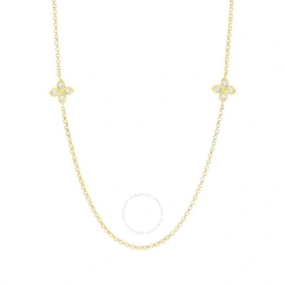 Roberto Coin 18k Yellow Gold 0.17ct Diamond Love By The Yard Station Necklace - 7773318ay23x