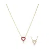 Roberto Coin 18k Yellow Gold 0.10cttw Diamond And 0.10cttw Ruby Reversible Small Heart Necklace 18"