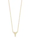 Roberto Coin 18k Yellow Gold And Diamond Initial Love Letter Pendant Necklace, 16