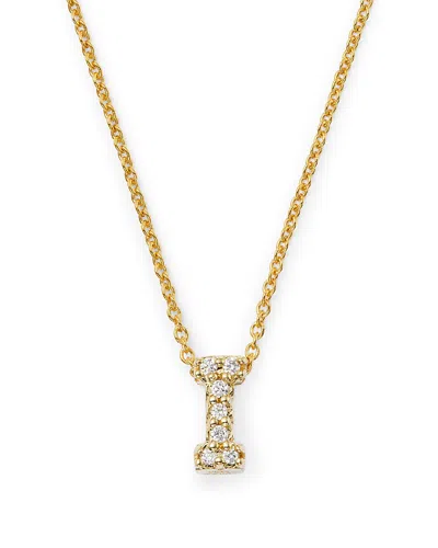 Roberto Coin 18k Yellow Gold And Diamond Initial Love Letter Pendant Necklace, 16