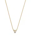 Roberto Coin 18k Yellow Gold And Diamond Initial Love Letter Pendant Necklace, 16 In V