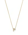 Roberto Coin 18k Yellow Gold And Diamond Initial Love Letter Pendant Necklace, 16