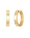 Roberto Coin 18k Yellow Gold And Diamond Love In Verona Hoop Earrings In Gold