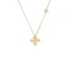 Roberto Coin 18k Yellow Gold Arabesque Medium Diamond Flower Necklace - 7773650ay17x In Gold