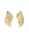 Roberto Coin 18k Yellow Gold Bold Gold Diamond Croissant Statement Earrings In Gold