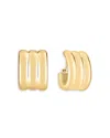 Roberto Coin Wide Ridge Hoop Earrings In Gold