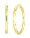 ROBERTO COIN 18K YELLOW GOLD BOLD GOLD ORO CLASSIC LARGE HOOP EARRINGS