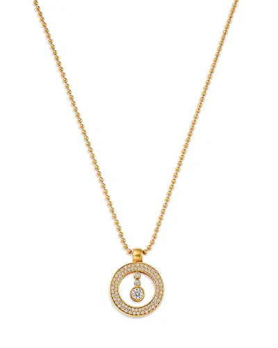 Roberto Coin 18k Yellow Gold Cento Diamond Baby O Circle Pendant Necklace, 16-18