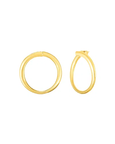 Roberto Coin 18k Yellow Gold Contours Round Hoop Earrings