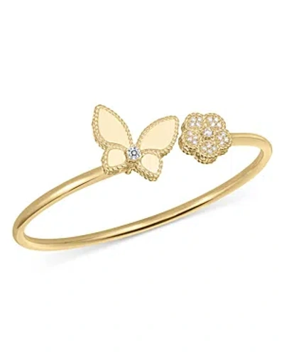 Roberto Coin 18k Yellow Gold Daisy & Butterfly Diamond Bangle Bracelet - 100% Exclusive