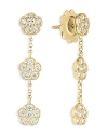 ROBERTO COIN 18K YELLOW GOLD DAISY CHAIN DROP EARRINGS - 100% EXCLUSIVE