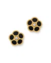 Roberto Coin 18k Yellow Gold Daisy Diamond & Black Onyx Stud Earrings - Exclusive In Black/gold