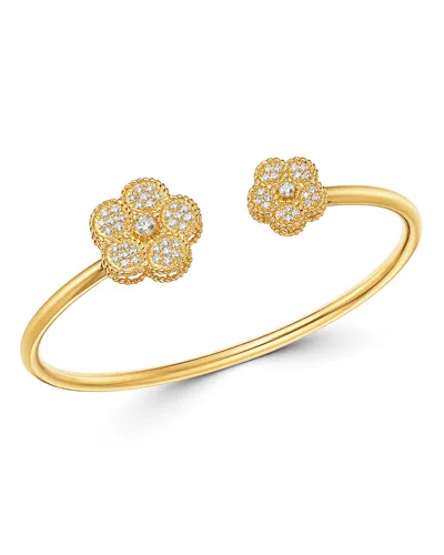 Roberto Coin 18k Yellow Gold Daisy Diamond Bangle Bracelet - Exclusive In White/gold