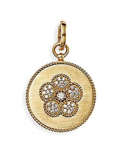 Roberto Coin 18k Yellow Gold Daisy Diamond Flower Medallion Pendant