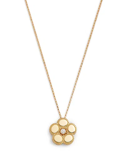 Roberto Coin 18k Yellow Gold Daisy Diamond Flower Pendant Necklace, 16-18 - Exclusive