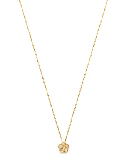 Roberto Coin 18k Yellow Gold Daisy Diamond Pendant Necklace, 17.5 - Exclusive In White/gold