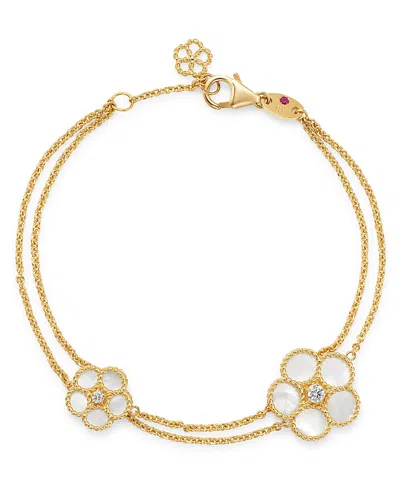 Roberto Coin 18k Yellow Gold Daisy Mother-of-pearl & Diamond Bracelet - Exclusive In White/gold
