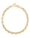 Roberto Coin 18k Yellow Gold Designer Gold Heavy Box Link Chain Bracelet In Gold