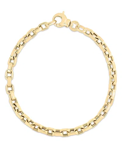 Roberto Coin 18k Yellow Gold Designer Gold Heavy Box Link Chain Bracelet
