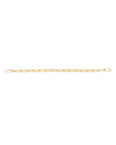 Roberto Coin 18k Yellow Gold Designer Gold Polished Paperclip Link Chain Bracelet