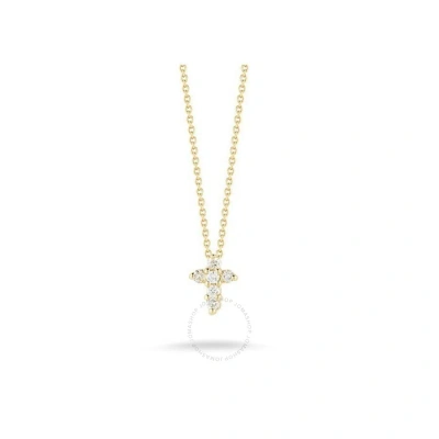 Roberto Coin 18k Yellow Gold Diamond Baby Cross Pendant Necklace