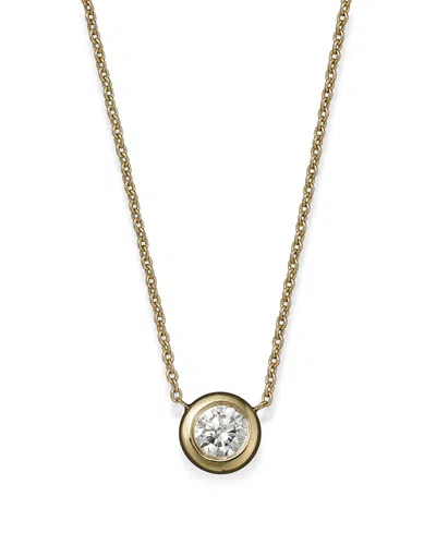 Roberto Coin 18k Yellow Gold Diamond Bezel Pendant Necklace, 16