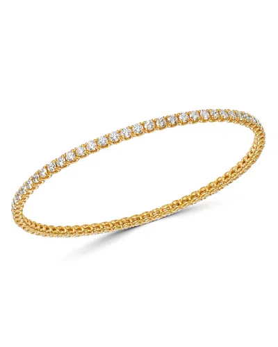 Roberto Coin 18k Yellow Gold Diamond Classics Bangle Bracelet In White/gold