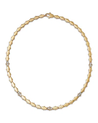 Roberto Coin 18k Yellow Gold Diamond Cobra Link Collar Necklace, 0.53 Tcw