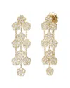 Roberto Coin 18k Yellow Gold Diamond Daisy Chandelier Earrings In Gold
